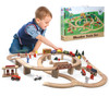 Play Build Wooden Train Set, Complete Toddler Train Set, 80 Piece Interactive Play & Learn Set, Creative Wooden Train Track Design, Ages 3+ (80 Piece Set)