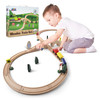 Play Build Wooden Train Set, Complete Toddler Train Set, 35 Piece Interactive Play & Learn Set, Creative Wooden Train Track Design, Ages 3+ (35 Piece Set)