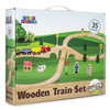 Play Build Wooden Train Set, Complete Toddler Train Set, 35 Piece Interactive Play & Learn Set, Creative Wooden Train Track Design, Ages 3+ (35 Piece Set)