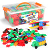 SNAPZ Building Bricks 400 Pcs Connecting Toy - Strong Durable Colorful Block Set w Storage, Interlinking Construction Blocks for Kids - STEM Development, Creativity and Educational Children Toys, 4+