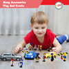 Playkidiz 12 Toy Action Figures & Accessories, 2 Inch Play People Construction and Community Worker Figurines - Pretend Play Toys for Kids 3+ (28Pcs)