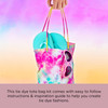 Fashion Angels Tie Dye Kit- Tote Bag Tie Dye Set (12639), Non Toxic Dyes, Complete Set with Tote Bag, Gloves, Elastic Bands, and Storage Bin, for Kids Ages 8 and Up
