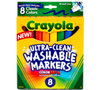 Crayola Broad Line Washable Markers, 8 Markers, Classic Colors Pack of 10