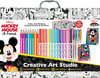 Disney Mickey Mouse and Friends 30 Piece Creative Art Studio Portable Art Set by CRA-Z-Art - Amazon Exclusive Art Set with Markers, Color Pencils and Gel Pens