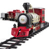 FAO Schwarz 1006832 Classic Motorized Train Set, Complete Toy Set with Engine, Cargo, 18' of Modular Tracks, Red/ Black, Pack of 30