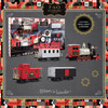 FAO Schwarz 1006832 Classic Motorized Train Set, Complete Toy Set with Engine, Cargo, 18' of Modular Tracks, Red/ Black, Pack of 30