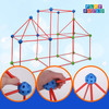 Play Build Construction Fort and Tent for Kids, Building Toys Indoor and Outdoor Playhouse for Kids with 68 Pcs, Encourages Teamwork, Stimulates Imagination, Recommended for Ages 3+