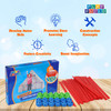 Play Build Construction Fort and Tent for Kids, Building Toys Indoor and Outdoor Playhouse for Kids with 68 Pcs, Encourages Teamwork, Stimulates Imagination, Recommended for Ages 3+