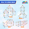 Play Build Construction Fort and Tent for Kids, Building Toys Indoor and Outdoor Playhouse for Kids with 68 Pcs, Encourages Teamwork, Stimulates Imagination, Recommended for Ages 3+