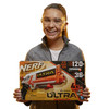 NERF Ultra Four Dart Blaster -- 4 Ultra Darts, Single-Shot Blasting, 2-Dart Storage -- Compatible Only Ultra Darts