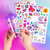 Fashion Angels Fresh Vibes DIY Sticker Tumbler - (12690) Design Your Own Tumbler with Waterproof Vinyl Stickers, Cute Fun Gifts for Girls, Straw Tumbler for Ages 8 and Up