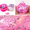 SLIMYGLOOP Mix'EMS Twists Unicorn Milkshake, Metallic Slime, Scented Butter Slime, Add-Ins, Embellishments, Foam Balls, Glitter by Horizon Group USA