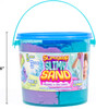 SLIMYSAND Bucket - 5 Pounds of Slimy Sand in 3 Colors (Blue, Green, Purple) - Cotton Candy Sand Play Set with 3 Molds and Reusable Bucket for Storage - Super Stretchy & Moldable Cloud Slime