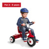 Radio Flyer Deluxe Steer & Stroll Ride-On Trike, Tricycle For Toddlers Age 2-5, Toddler Bike, Red