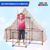 Play Build Fort Building Kit For Kids, 68 Piece Crazy Forts STEM Toys, Indoor & Outdoor Toy, Boys, Girls, Ages 4 5 6 7 8 9 10