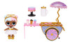 LOL Surprise Furniture Sweet Boardwalk with Sugar Doll and 10+ Surprises, Doll Candy Cart Furniture Set, Accessories