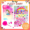 Just My Style Tie-Dye Fuzzy Diary by Horizon Group USA, Hardcover Diary with Lock & Key, Decorate with 300+ Stickers, Includes Pen with Fuzzy Cap & Soft Tie-Dye Cover, Multi (207906J)