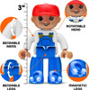 Playmags Large Magnetic Figures Community Set of 15 Pieces – 3” Play People Perfect for Magnetic Toys Building Blocks - STEM Learning Toys for Kids – Magnet Tiles Expansion Accessories Pack