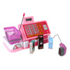 Playkidz Interactive Toy Cash Register - Pink for Girls & Boys - Sounds & Early Learning Play Includes Play Money Handheld Real Scanner Working Scale & Calculator, Live Microphone & Play Food