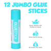 Darice 12 Jumbo Oval Glue Sticks, 1.4 Oz All Purpose Stick Glue, Strong Hold, Easy Stick, Quick Drying, Non-Toxic, Scrapbooking Supplies for Home, School and Office