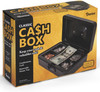 Darice Classic  Cash Box - Extra Large Money Safe for Cash- Foldable Money Box Organizer - Lock for Safety - Extra Compartment - Handle (9.5"x 11.75"x 3.5")