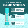 Darice 24 Glue Sticks, 8 Gram All Purpose Glue Stick, Strong Hold, Easy Stick, Quick Drying, Non-Toxic, Scrapbooking Supplies for Home, School and Office