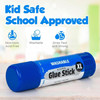 Giant Disappearing Purple Glue Sticks, Large 115-gram Jumbo XL Glue Stick - Dries Clear, Washable, Non-Toxic - Classroom School Supplies - 6 Pack 4.05oz