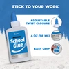 Darice Washable School Glue 4oz - 24-Pack White Glue for Kids - Extra-Strong Liquid Glue – Glue for Slime, Arts and Crafts - Glue Bottle with Adjustable Twist Closure