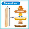 Play Build Wooden Building Blocks Set - 200-Piece Plank Block Construction Toys, STEM Educational Wood Toy for Kids and Toddlers
