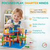 Play Build Kids Peg Board Building Set 117 Pieces - STEM Construction with Colorful Pegs & Shapes, Fine Motor Skills Learning Toy, Montessori Toddler Building Toys for Boys & Girls Age 3+