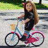 Doll Bicycle - Bicycle with Streamers and Basket for 18 inch Dolls