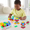 Play Build Slyder Set: 60 Pieces 3D Pyramid Building Blocks, Geometric Stacking Toys for Kids Ages 4+ - Creative Early Childhood STEM Educational Toys for Preschool Boys and Girls