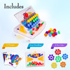 Playkidz Color Pop Jr. Peg Button Art, Color Matching Mosaic Pegboard, Sensory Educational Toys for Boys & Girls