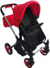 Modern Bassinet Doll Stroller -SUPERIOR QUALITY Red Quilted Fabric- NEW LUXURY COLLECTION -FREE Diaper Bag - EXTRA TALL