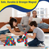 Playmags Exclusive: 60 PC Set - Magnetic Tiles 3D Building Playset, 30 Window Frames and 30 Click-in Windows Set, Durable Magnet Building Tiles, STEM Learning and Creativity Skills