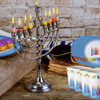 Chanukah Themed 9oz Disposable Paper Cups Ideal for Chanukah Parties, Family Dinner and Special Events (Pack of 16 Pcs)