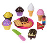 Playkidz Pretend Pastry Food, Pretend Play Set Toy Food, Educational Fun Little Pastries for Childrens Play Kitchen, Assortment of Fake Cookies, Cupcakes, Ice Cream etc.