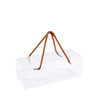 Clear Plastic Candy Boxes with string handle 8x3x3 (8 Pack)