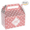 foil purim treat box Red - 6.25 x 3.75 x 3.5(10 Pack)
