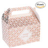 foil purim treat box rose gold - 6.25 x 3.75 x 3.5(10 Pack)