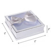 Silver window gift box with Ribbon 7 x 7 x 2 (3 Pack)