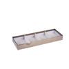 4 section tray with clear cover  11 x 3.75 x 1.25 (4 Pack)