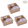 Gold window gift box with Ribbon   6 x 6 x 2 (3 Pack)