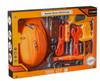 playkidiz Tool Set for Kids 14-Piece Boys & Girls Toy Playset w/Construction Hard Hat, Working Electric Power Drill, Hamm