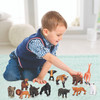 Animal Figures, Jungle Animal Toy Set 12 Pieces, Playkidz toys Realistic Wild Vinyl Animals for Kids, Toddler, Child, Plastic Animal Party Favors Learning Forest Farm Animal Toys Playset.