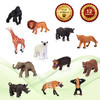 Animal Figures, Jungle Animal Toy Set 12 Pieces, Playkidz toys Realistic Wild Vinyl Animals for Kids, Toddler, Child, Plastic Animal Party Favors Learning Forest Farm Animal Toys Playset.