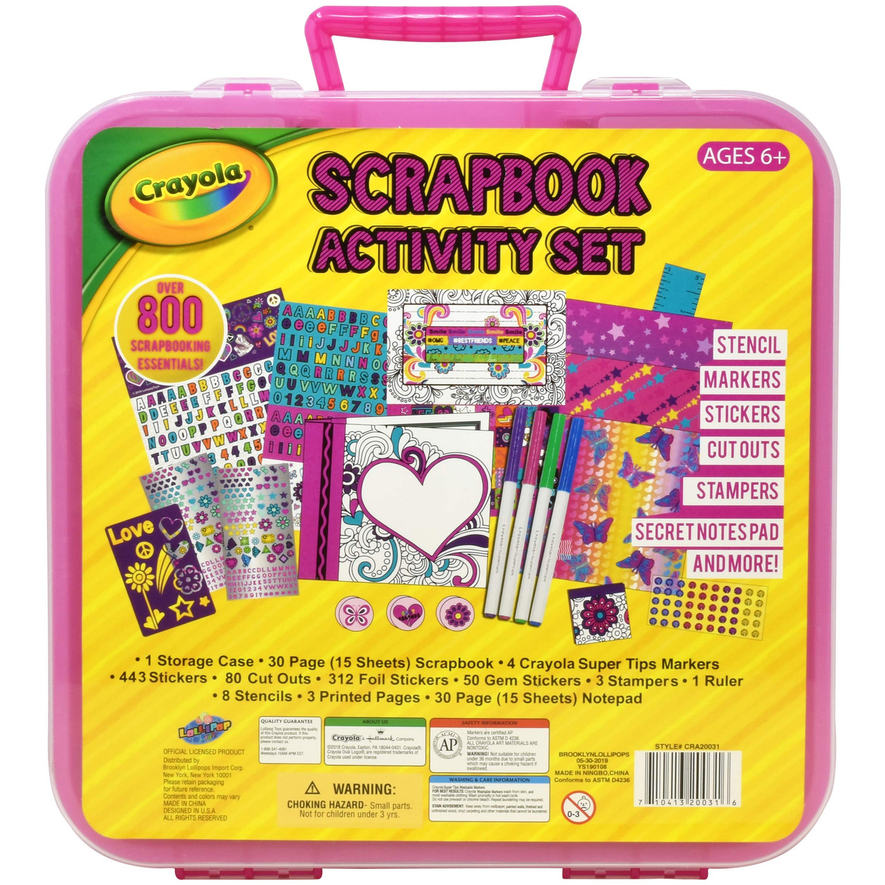 Crayola Art with Edge Coloring Book, Neon Coloring Pages, 18 Pages
