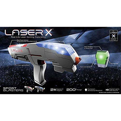 Laser X Double Sports Blaster 200' Range Full Size Multi Cognitive