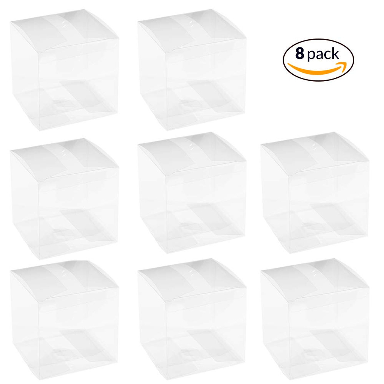 4x4x4 clear boxes Clearance