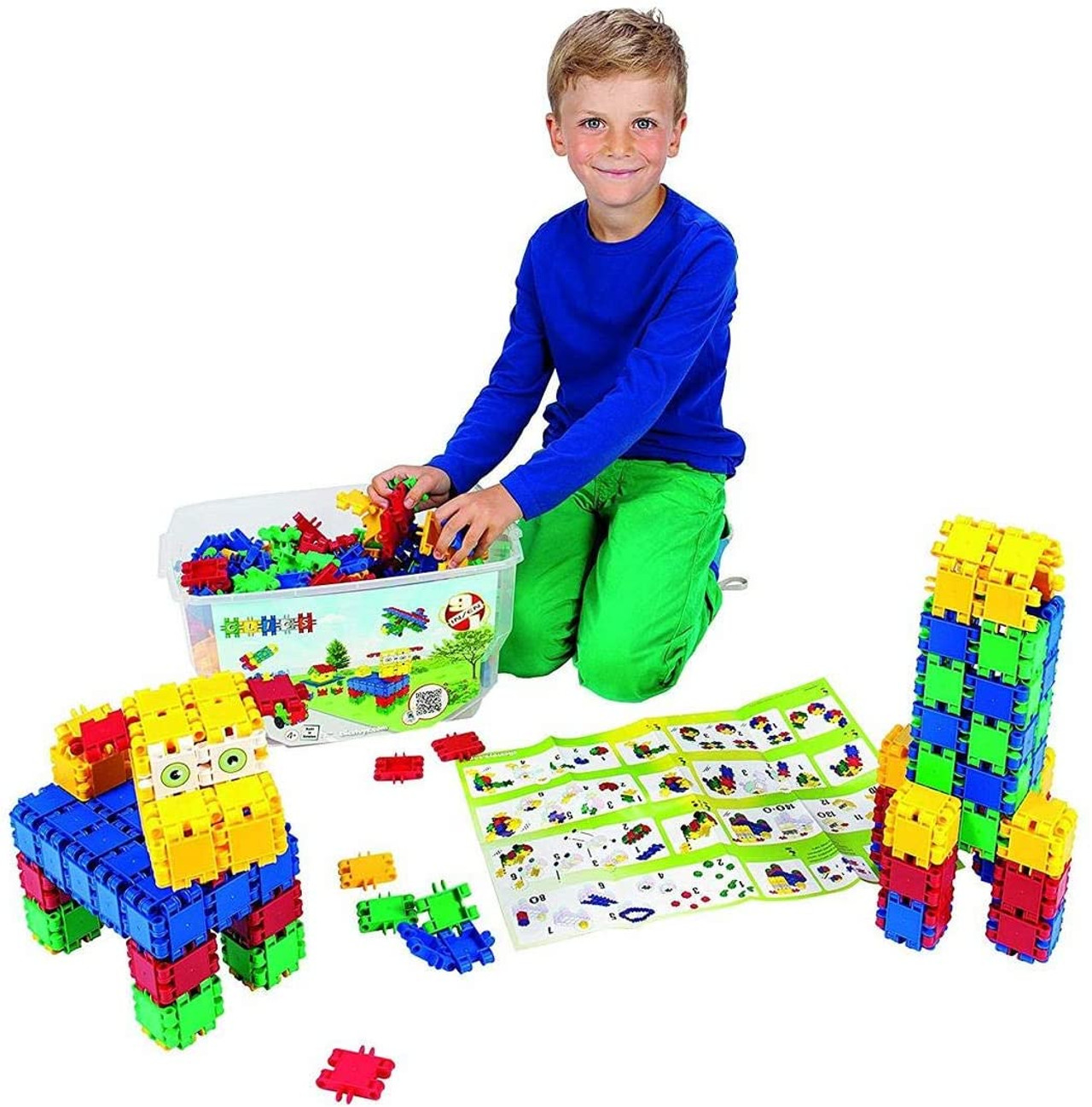 Clics 850 Pieces Interlocking Building Clic Toys in Bucket Toys 4 U